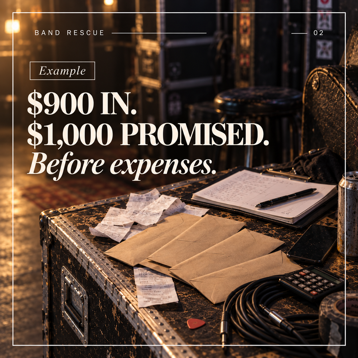 Band Rescue: $900 in, $1,000 promised